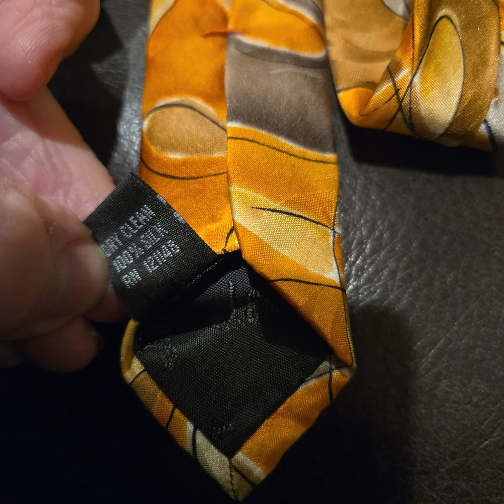 J. Garcia 100% Silk Courtyard Performance Collection 54 Orange Men's Tie